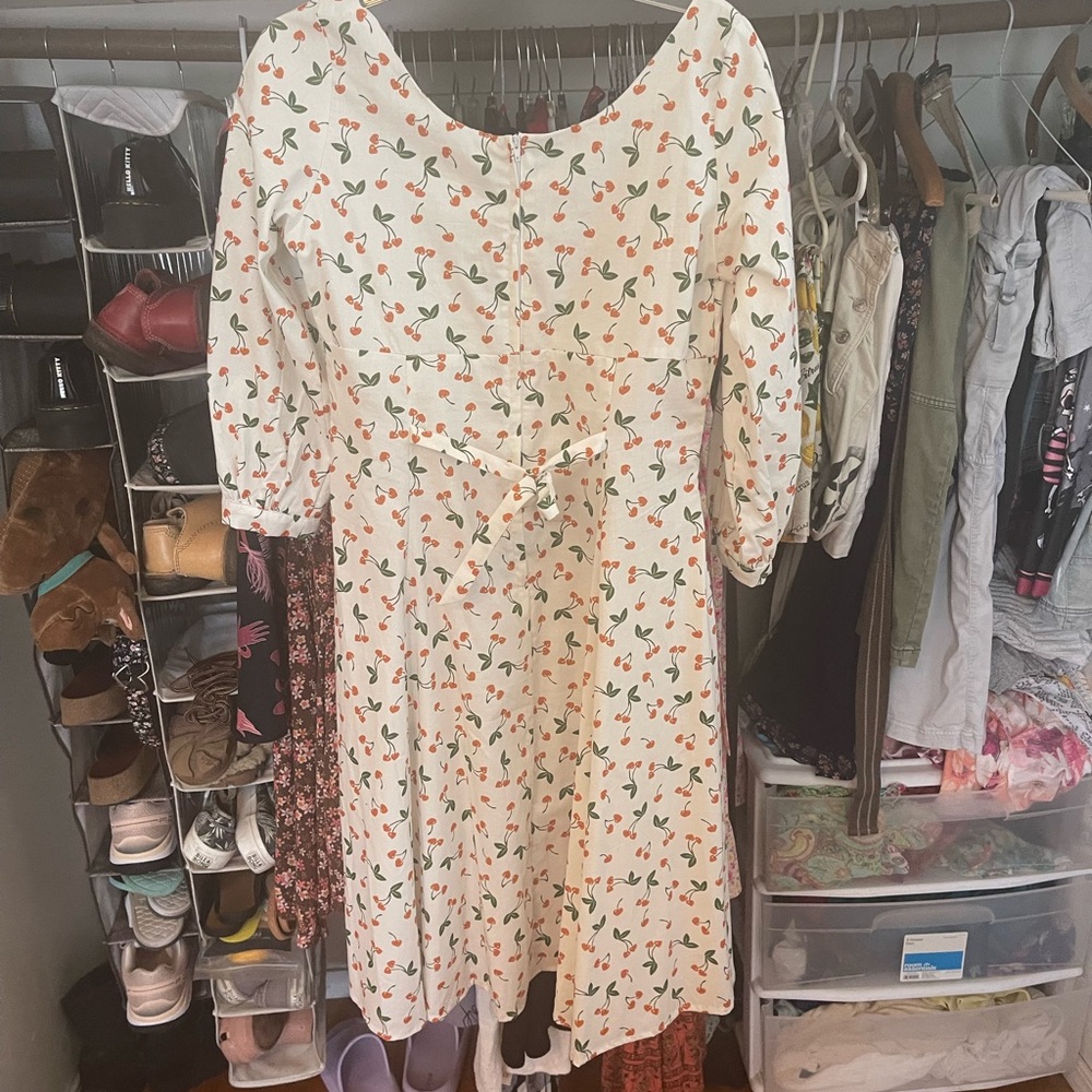 Cherry White Dress